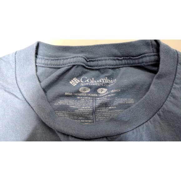 Columbia Sportswear Men's Light Blue T-Shirt Graphic Print Short Sleeve Size S - Picture 5 of 7
